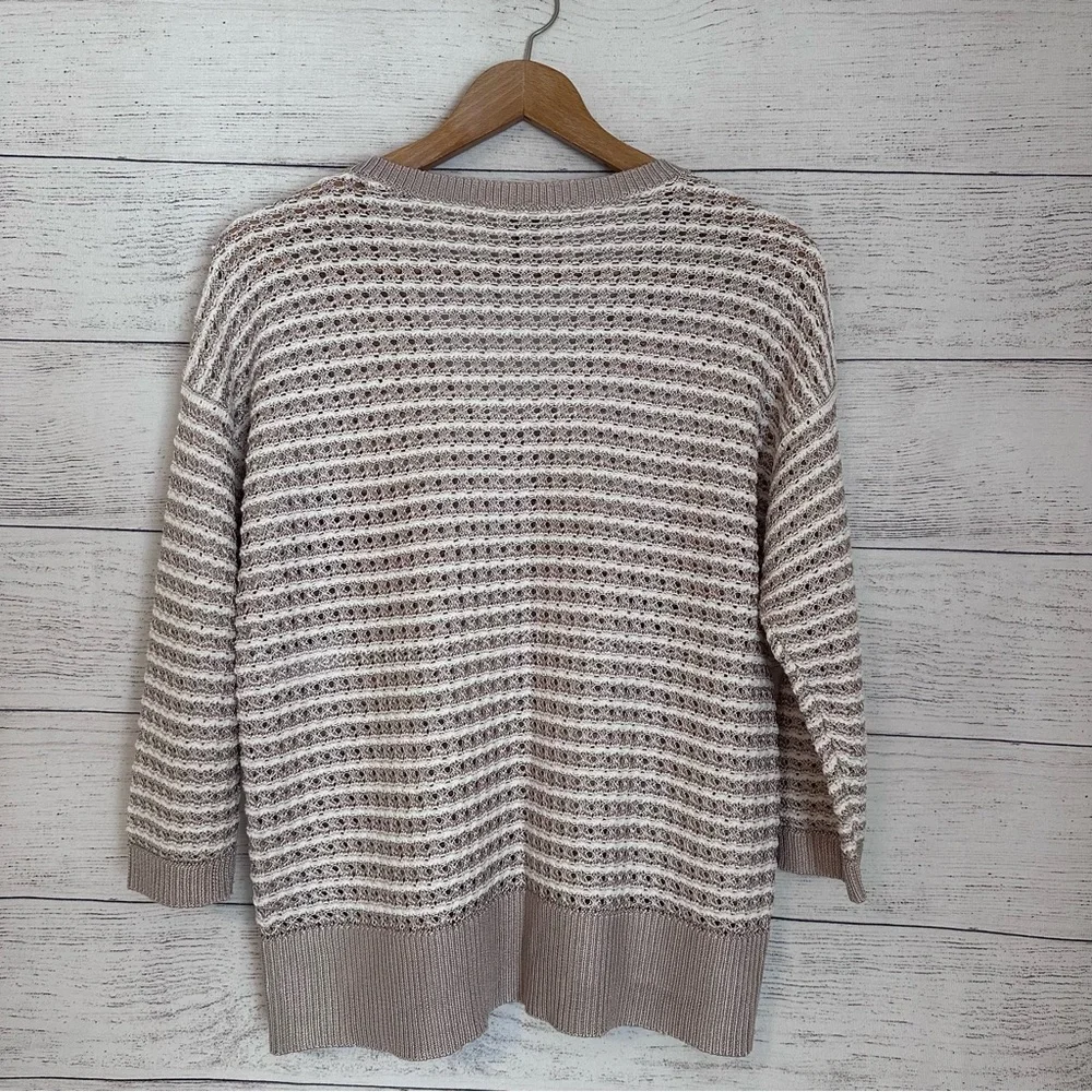 WHBM Stripe V-Neck Sweater